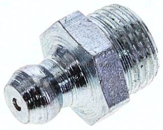 Gerader Kegelschmiernippel, R 1/8", Stahl verzinkt