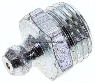 Gerader Kegelschmiernippel, R 1/4", Stahl verzinkt