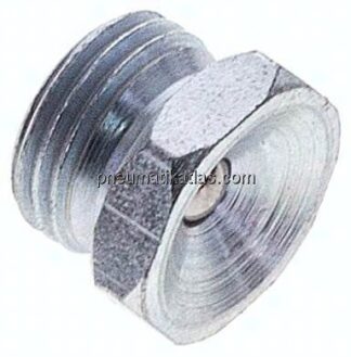Gerader Trichterschmiernippel, G 1/8", Stahl verzinkt