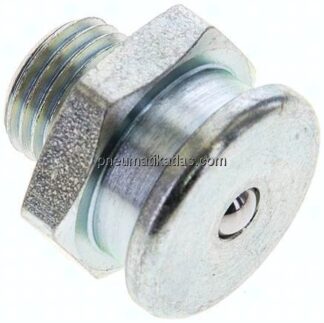 Flachschmiernippel 22 mm, G 1/4", Stahl verzinkt
