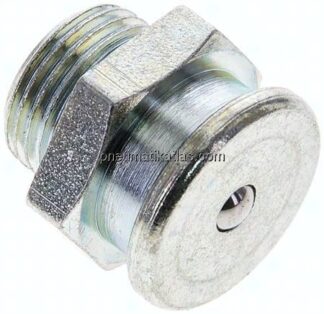 Flachschmiernippel 22 mm, G 3/8", Stahl verzinkt