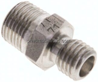 Gerade Schneidringverschr. R 1/8"-4 LL (M8x1), ohne Mutter & Schneidring, 1.4571