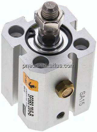ISO 21287-Zylinder, einfachw., Kolben 20mm, Hub 5mm