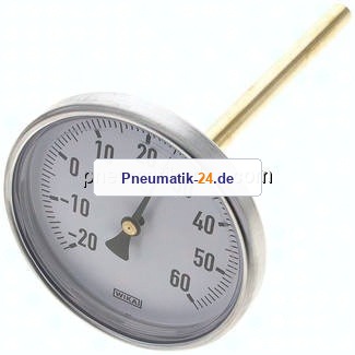 Bimetallthermometer, waagerecht D100/-20 bis +60°C/160mm