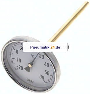 Bimetallthermometer, waagerecht D100/-20 bis +60°C/200mm