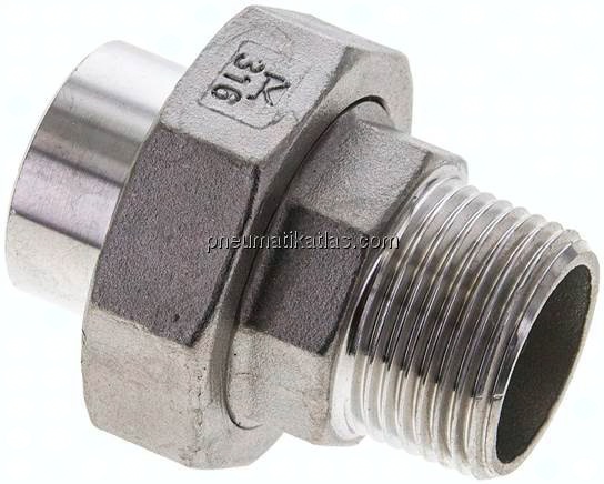 Anschweißverschraubung kon. dicht. R 1"(AG)-33,7mm
