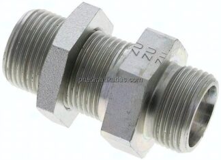 Schott-Schneidringverschraubung 20 S (M30x2), ohne Mutter & Schneidring, Stahl verzinkt