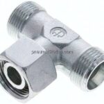 Einstellb. T-Schneidringverschraubung 20 S (M30x2), ohne Mutter & Schneidring, Stahl verzinkt