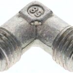 Winkel-Schneidringverschraubung 6 L (M12x1,5), ohne Mutter & Schneidring, Stahl verzinkt