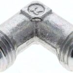 Winkel-Schneidringverschraubung 8 L (M14x1,5), ohne Mutter & Schneidring, Stahl verzinkt