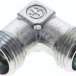 Winkel-Schneidringverschraubung 12 L (M18x1,5), ohne Mutter & Schneidring, Stahl verzinkt