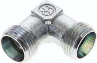 Winkel-Schneidringverschraubung 12 L (M18x1,5), ohne Mutter & Schneidring, Stahl verzinkt