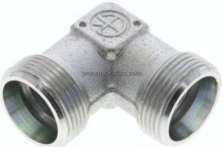Winkel-Schneidringverschraubung 18 L (M26x1,5), ohne Mutter & Schneidring, Stahl verzinkt