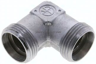 Winkel-Schneidringverschraubung 22 L (M30x2), ohne Mutter & Schneidring, Stahl verzinkt