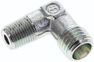 Winkel-Schneidringverschraub. R 1/8"-6 L (M12x1,5), ohne Mutter & Schneidring, Stahl verzinkt