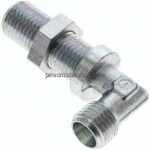 Winkel-Schott-Schneidringverschr. 8 L (M14x1,5), ohne Mutter & Schneidring, Stahl verzinkt