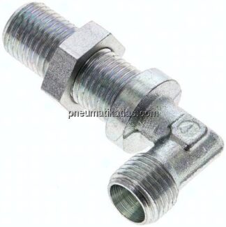 Winkel-Schott-Schneidringverschr. 8 L (M14x1,5), ohne Mutter & Schneidring, Stahl verzinkt