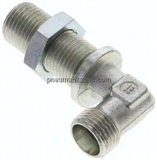 Winkel-Schott-Schneidringverschr. 10 L (M16x1,5), ohne Mutter & Schneidring, Stahl verzinkt
