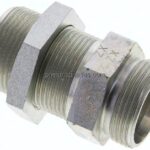 Schott-Schneidringverschraubung 28 L (M36x2), ohne Mutter & Schneidring, Stahl verzinkt