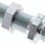 Schott-Schneidringverschraubung 8 L (M14x1,5), ohne Mutter & Schneidring, Stahl verzinkt