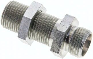 Schott-Schneidringverschraubung 12 L (M18x1,5), ohne Mutter & Schneidring, Stahl verzinkt