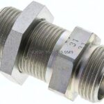 Schott-Schneidringverschraubung 22 L (M30x2), ohne Mutter & Schneidring, Stahl verzinkt