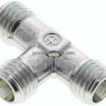 T-Schneidringverschraubung 6 L (M12x1,5), ohne Mutter & Schneidring, Stahl verzinkt