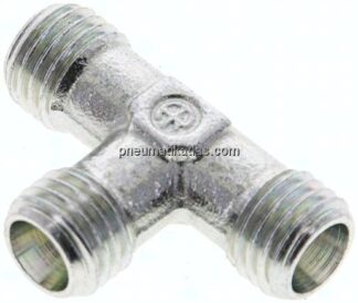 T-Schneidringverschraubung 6 L (M12x1,5), ohne Mutter & Schneidring, Stahl verzinkt
