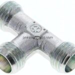 T-Schneidringverschraubung 8 L (M14x1,5), ohne Mutter & Schneidring, Stahl verzinkt