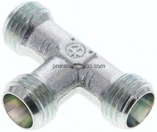 T-Schneidringverschraubung 8 L (M14x1,5), ohne Mutter & Schneidring, Stahl verzinkt