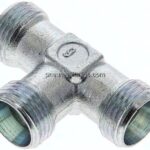 T-Schneidringverschraubung 12 L (M18x1,5), ohne Mutter & Schneidring, Stahl verzinkt