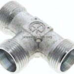 T-Schneidringverschraubung 15 L (M22x1,5), ohne Mutter & Schneidring, Stahl verzinkt