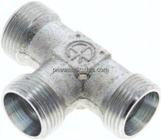 T-Schneidringverschraubung 15 L (M22x1,5), ohne Mutter & Schneidring, Stahl verzinkt