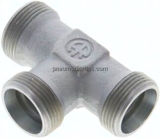 T-Schneidringverschraubung 18 L (M26x1,5), ohne Mutter & Schneidring, Stahl verzinkt