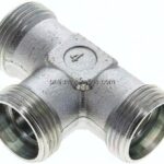 T-Schneidringverschraubung 22 L (M30x2), ohne Mutter & Schneidring, Stahl verzinkt