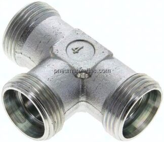 T-Schneidringverschraubung 22 L (M30x2), ohne Mutter & Schneidring, Stahl verzinkt