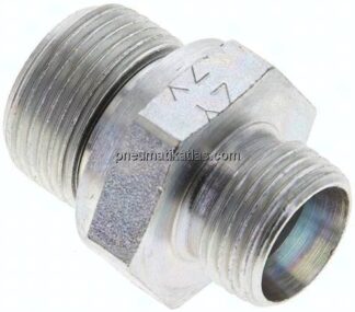 Gerade Schneidringverschr. M 22x1,5-12 L (M18x1,5), ohne Mutter & Schneidring, Stahl verzinkt