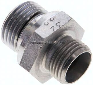 Gerade Schneidringverschr. G 1/2"-12 L (M18x1,5), ohne Mutter & Schneidring, Stahl verzinkt