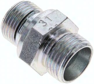 Gerade Schneidringverschr. G 3/8"-12 L (M18x1,5), ohne Mutter & Schneidring, Stahl verzinkt