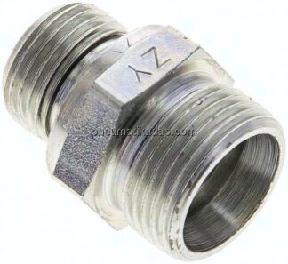 Gerade Schneidringverschr. M 18x1,5-15 L (M22x1,5), ohne Mutter & Schneidring, Stahl verzinkt