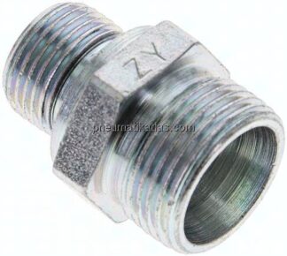 Gerade Schneidringverschr. G 3/8"-15 L (M22x1,5), ohne Mutter & Schneidring, Stahl verzinkt