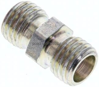 Gerade Schneidringverschraubung 6 L (M12x1,5), ohne Mutter & Schneidring, Stahl verzinkt