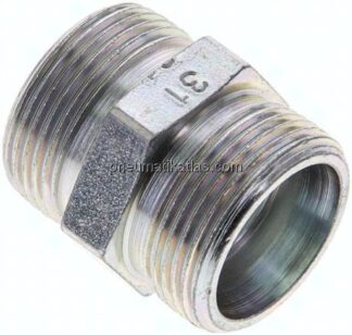 Gerade Schneidringverschraubung 18 L (M26x1,5), ohne Mutter & Schneidring, Stahl verzinkt