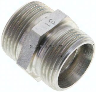 Gerade Schneidringverschraubung 22 L (M30x2), ohne Mutter & Schneidring, Stahl verzinkt
