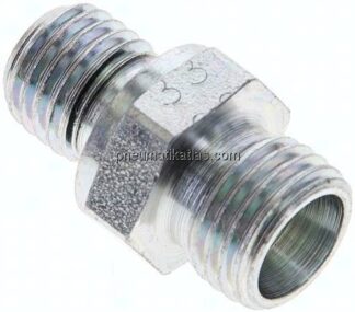 Gerade Schneidringverschr. M 12x1,5-8 L (M14x1,5), ohne Mutter & Schneidring, Stahl verzinkt