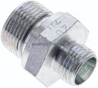 Gerade Schneidringverschr. M 22x1,5-10 L (M16x1,5), ohne Mutter & Schneidring, Stahl verzinkt