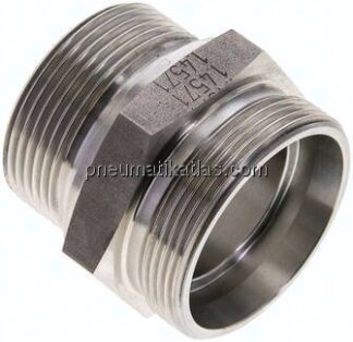 Gerade Schneidringverschr. G 1-1/2"-42 L (M52x2), ohne Mutter & Schneidring, 1.4571