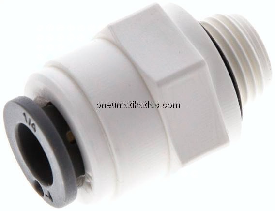 Gerader Steckanschluss G 1/8"-1/4" (6,35 mm), IQS-LE (EPDM-Dichtung)