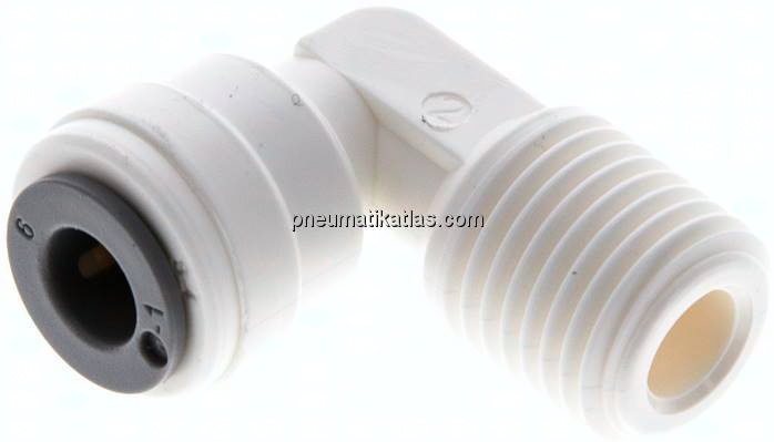 Winkel-Steckanschluss R 1/4"-6mm, IQS-LE (EPDM-Dichtung)