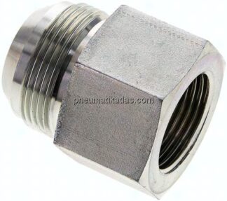 Reduziernippel UN 1-5/8"-12(JIC-AG)-G 1"(IG), Stahl verzinkt